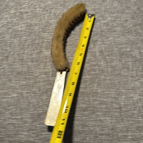 VINTAGE ART NOUVEAU STYLE SILVERPLATED CURVED SOFT BRISTOL - BABY HAIR B… - Picture 5 of 6